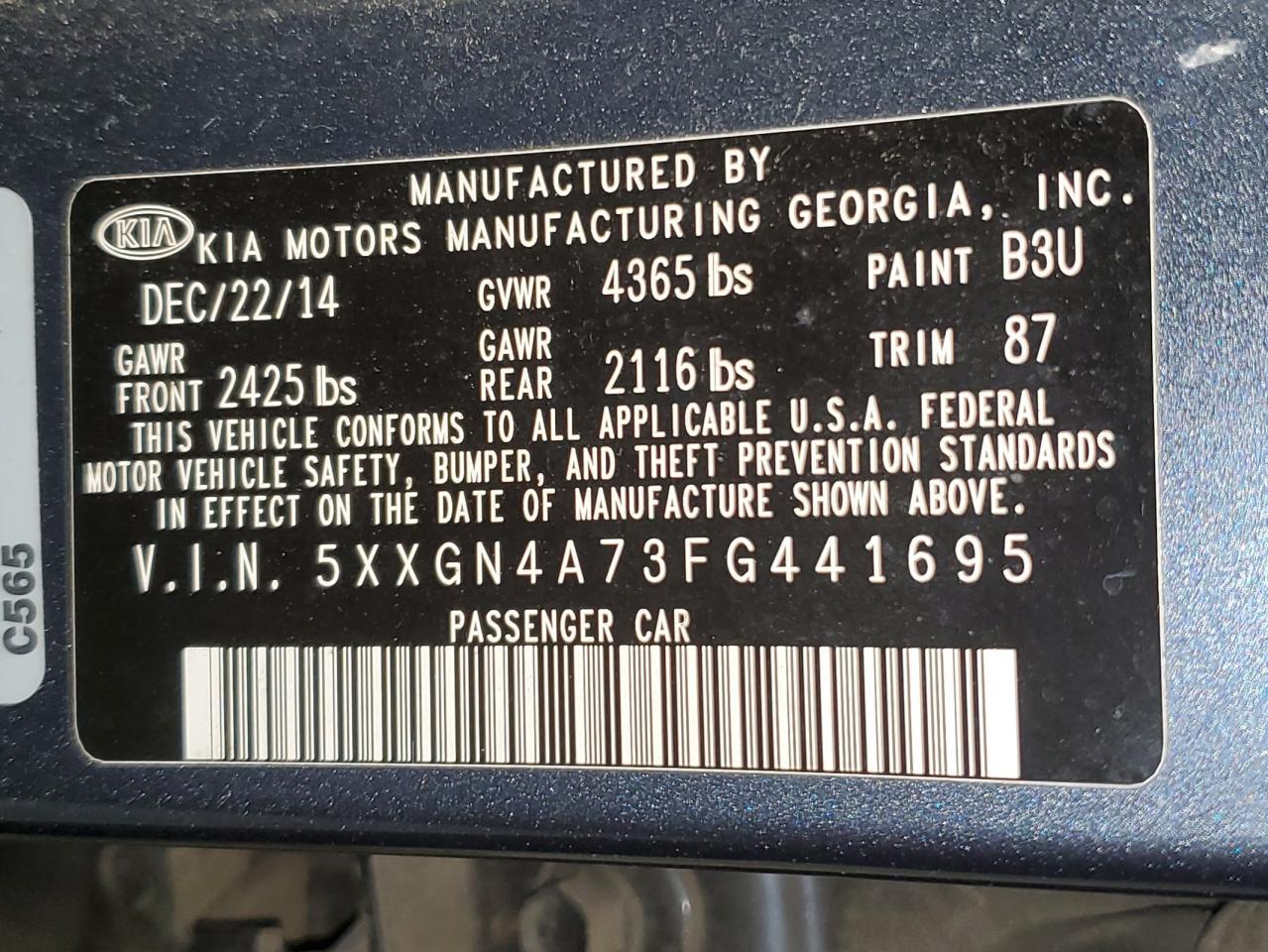 2015 KIA OPTIMA