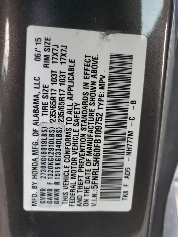 2015 HONDA ODYSSEY