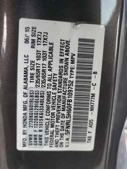 2015 HONDA ODYSSEY