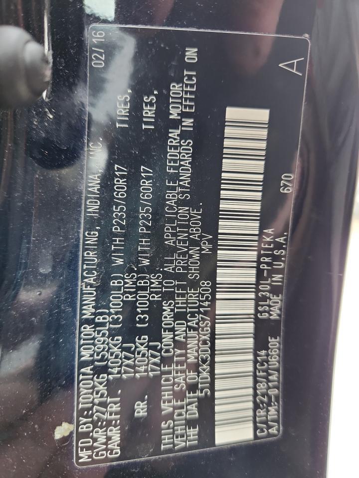 2016 TOYOTA SIENNA