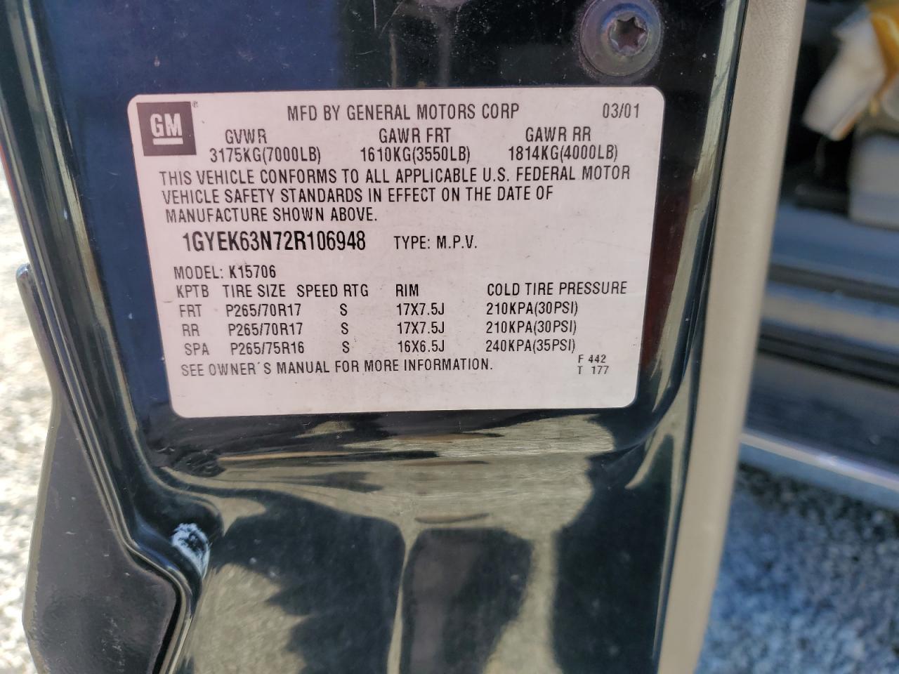 2002 CADILLAC ESCALADE