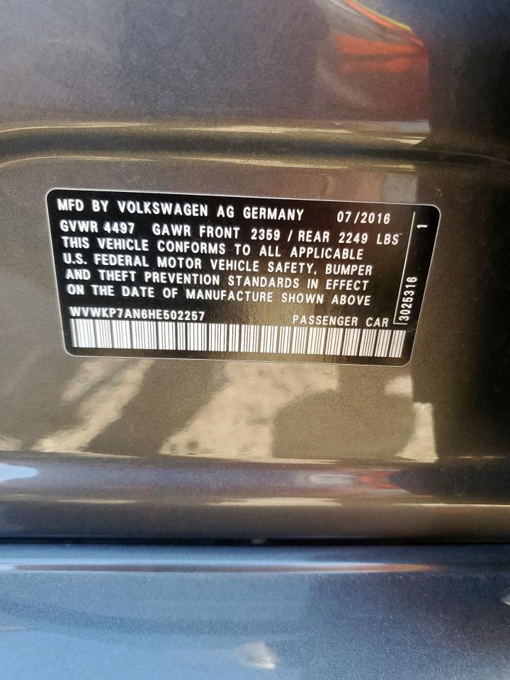2017 VOLKSWAGEN CC