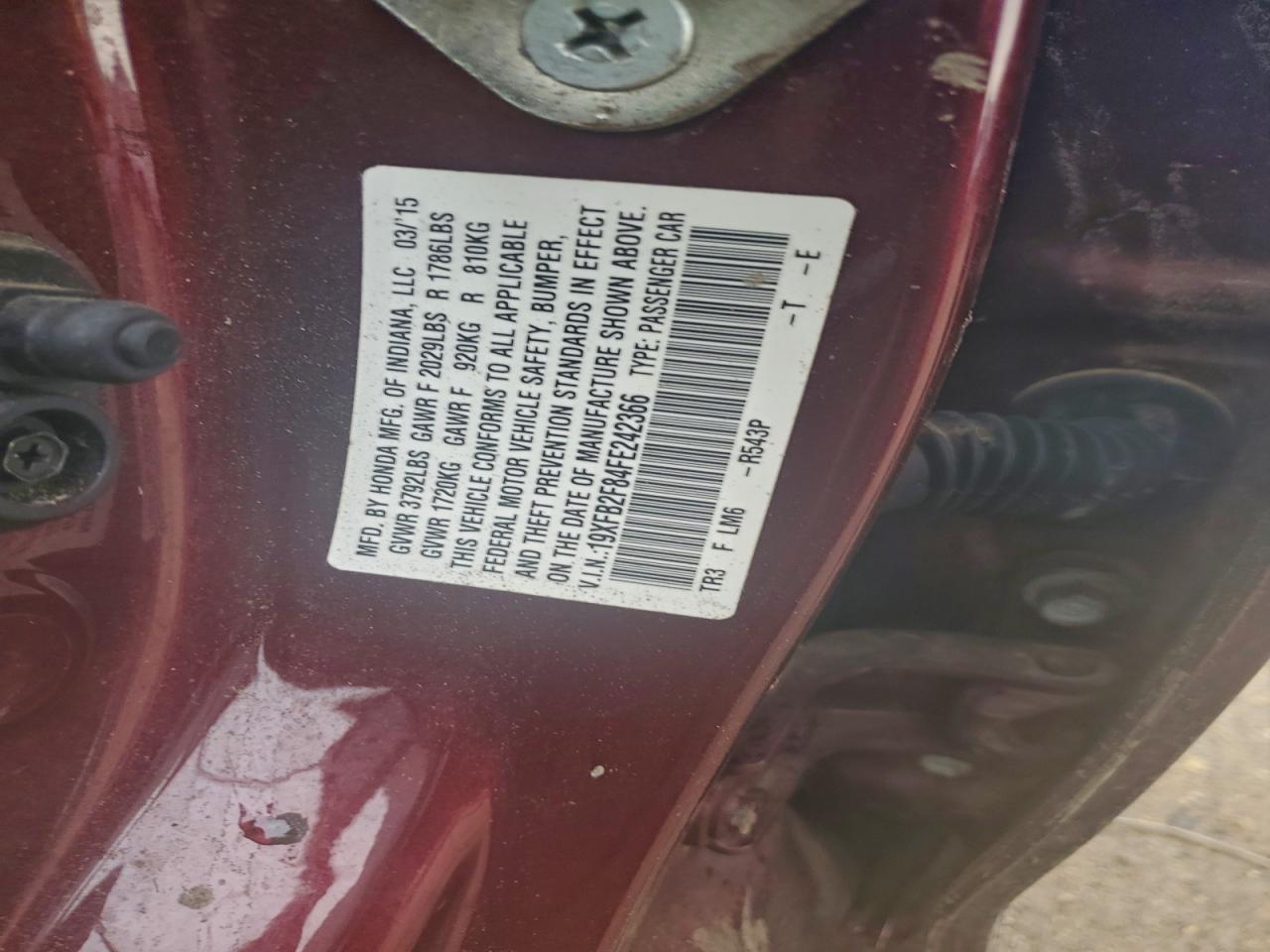 2015 HONDA CIVIC