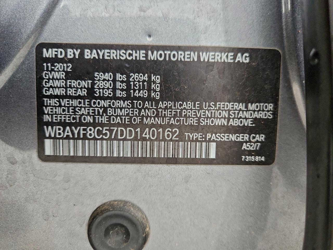 2013 BMW 7 series