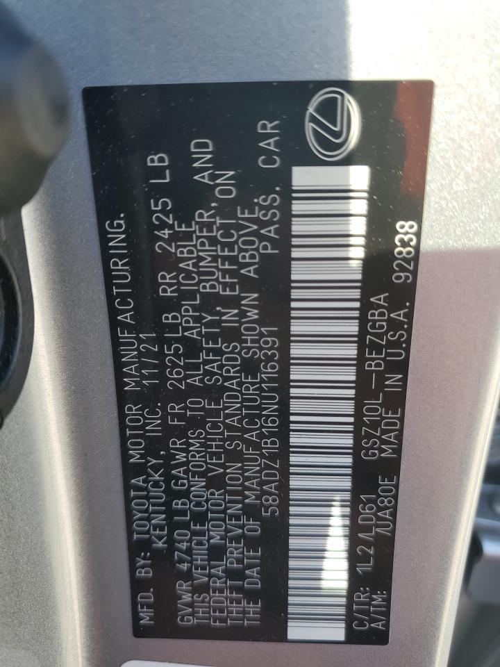 2022 LEXUS ES 350
