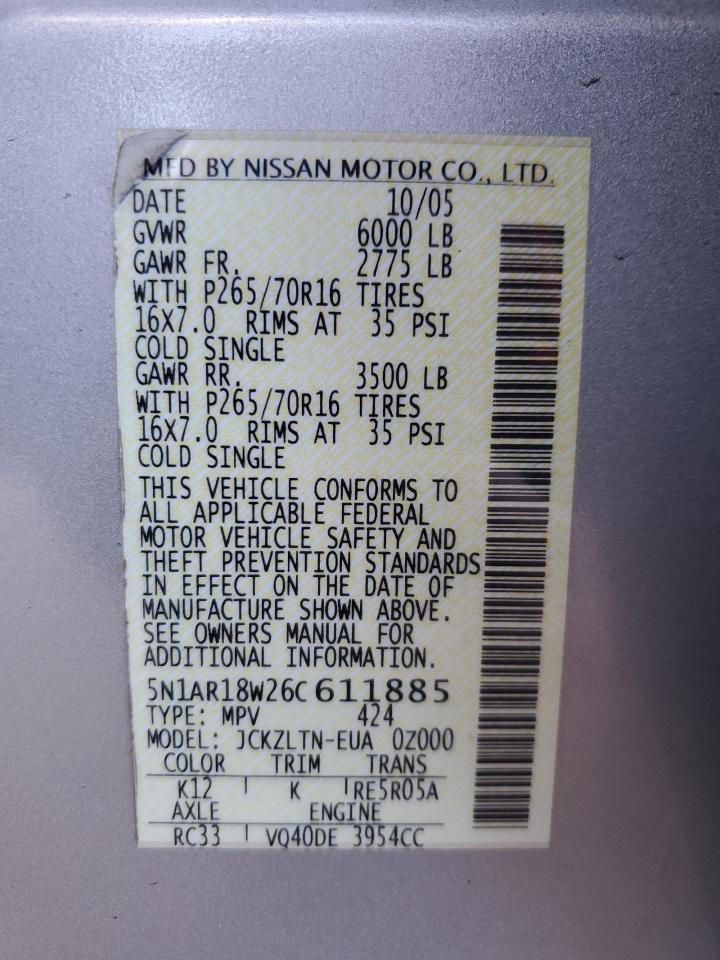 2006 NISSAN PATHFINDER