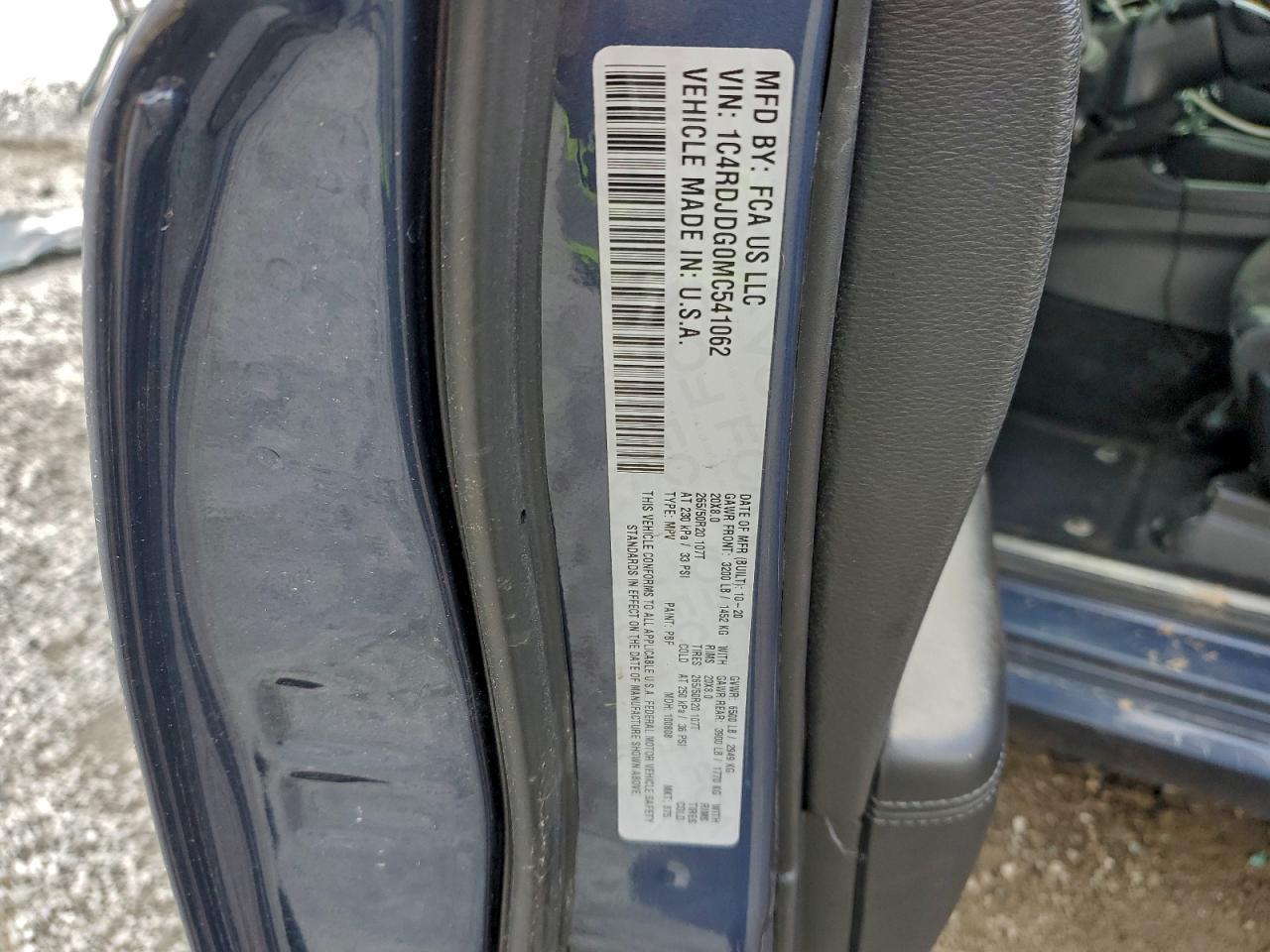 2021 DODGE DURANGO
