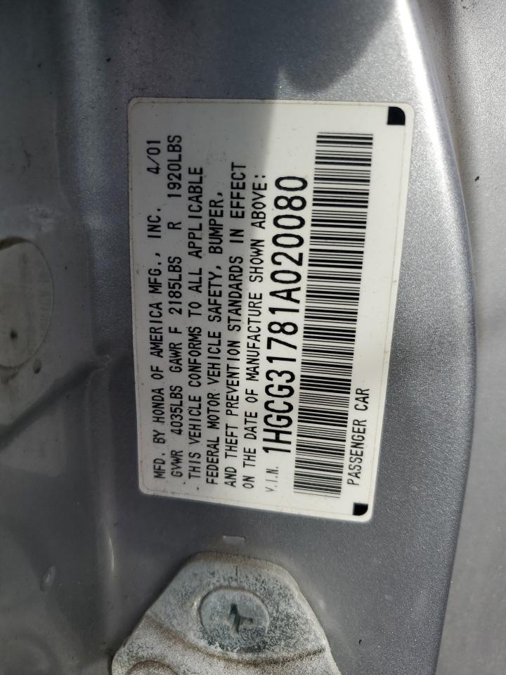 2001 HONDA ACCORD