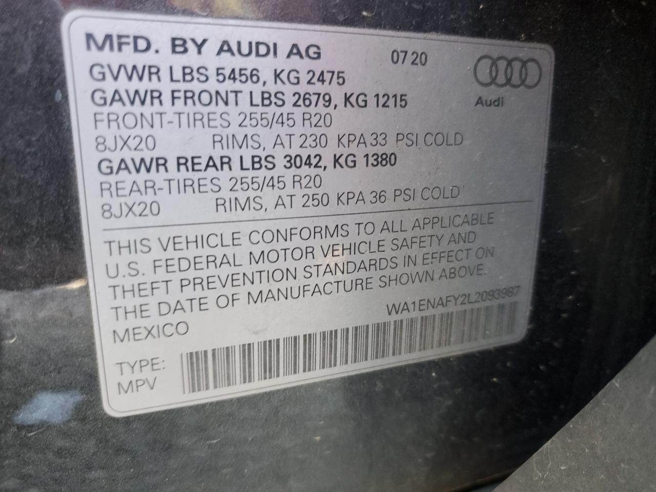 2020 AUDI Q5