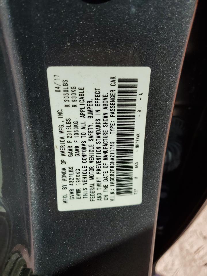 2017 HONDA ACCORD