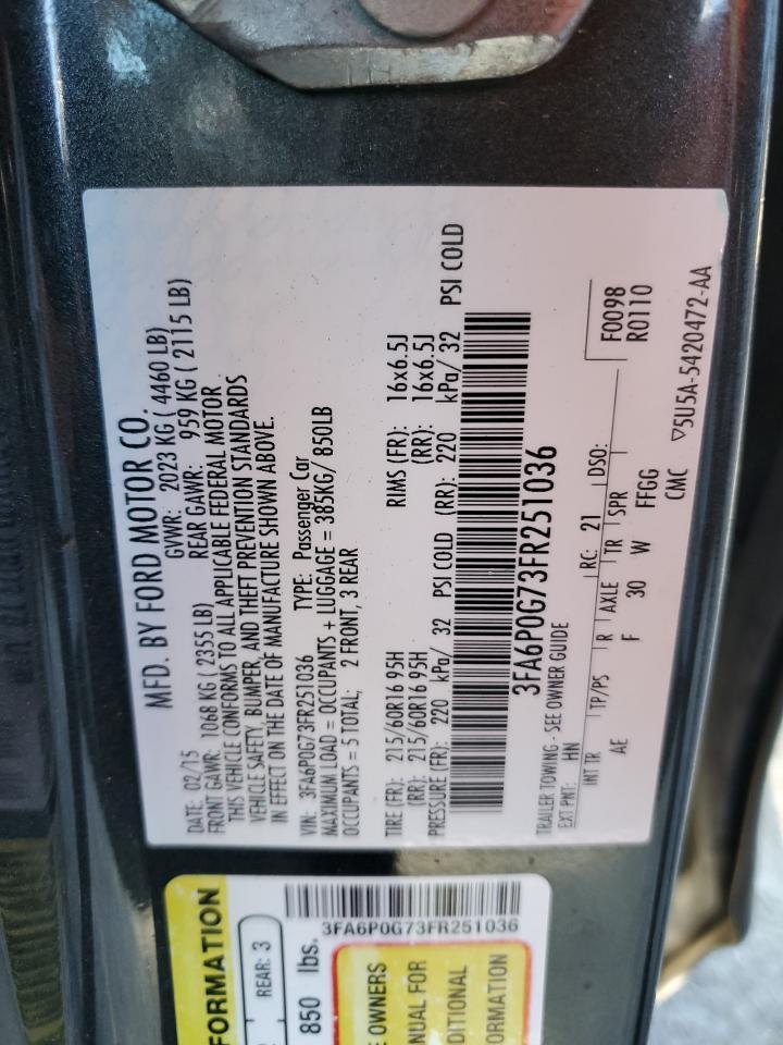 2015 FORD FUSION