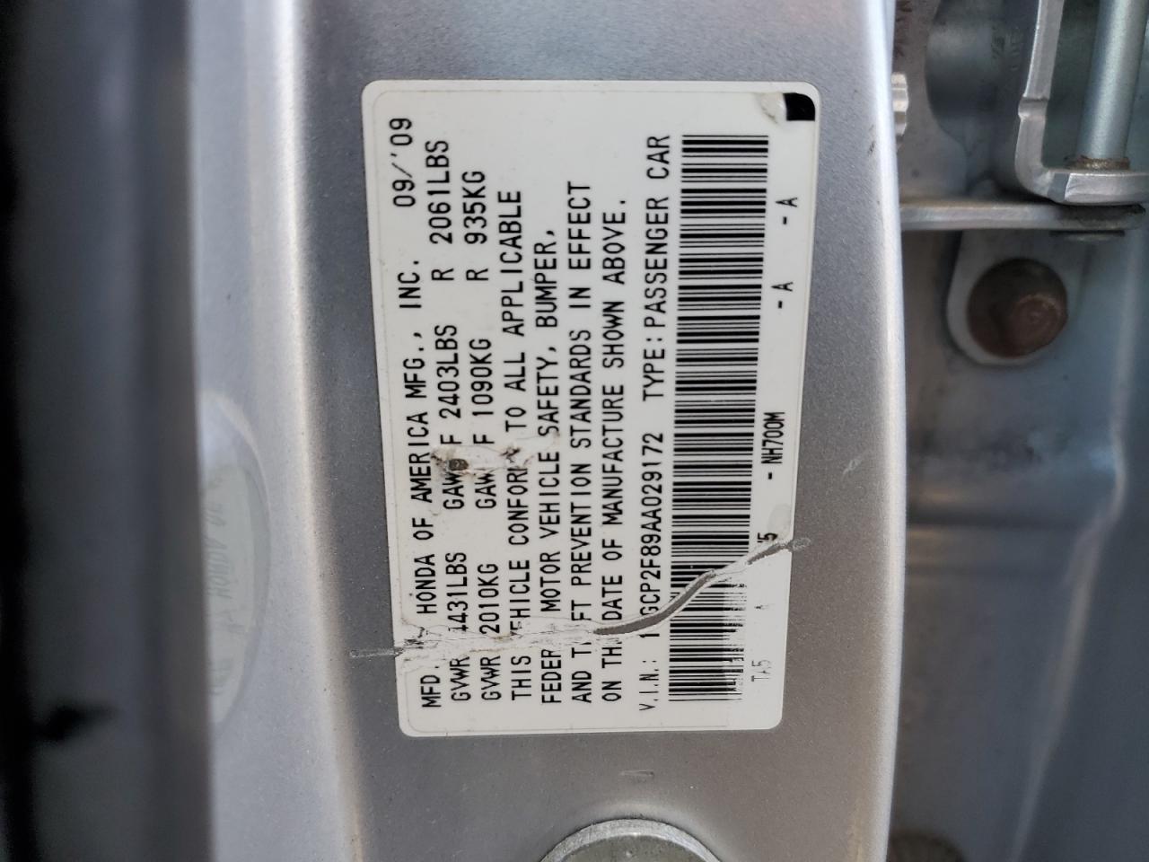 2010 HONDA ACCORD