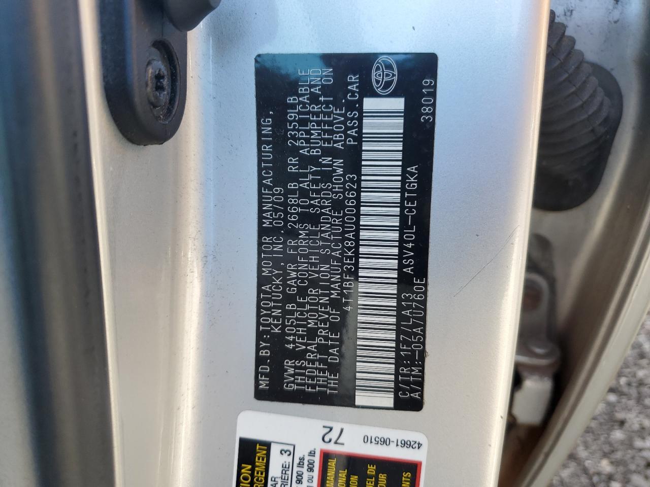2010 TOYOTA CAMRY