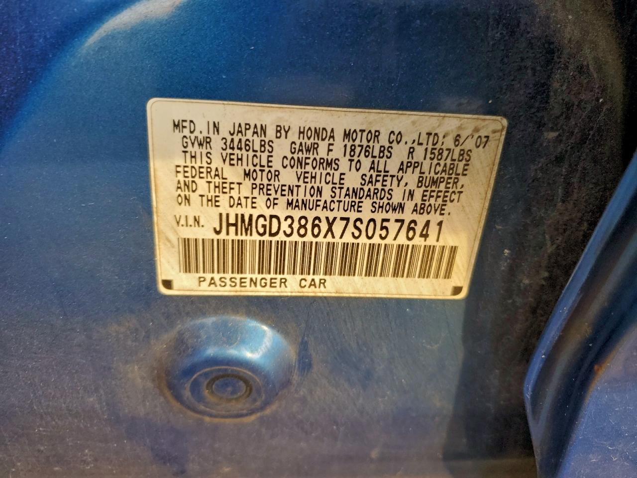 2007 HONDA FIT