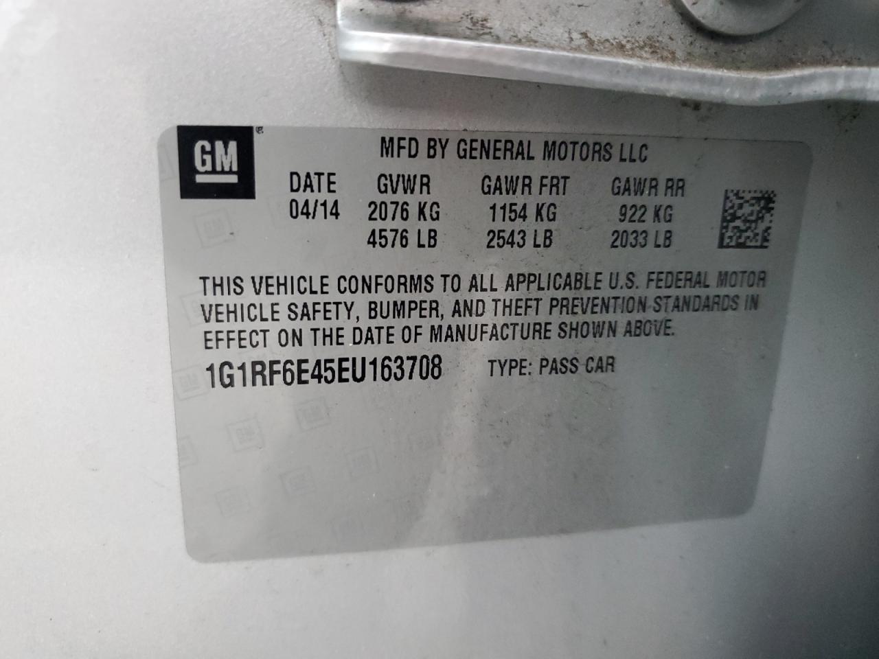2014 CHEVROLET VOLT