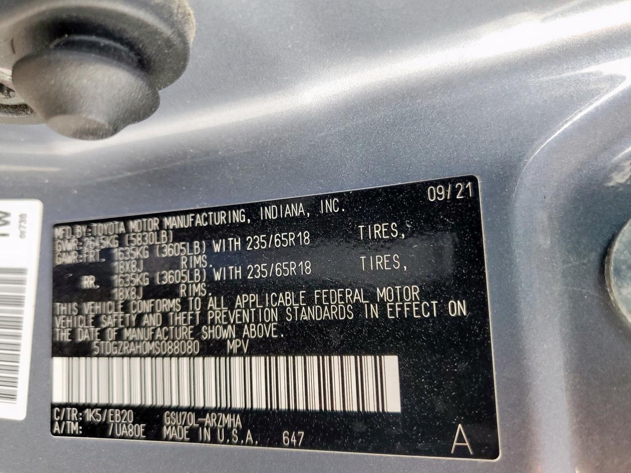 2021 TOYOTA HIGHLANDER