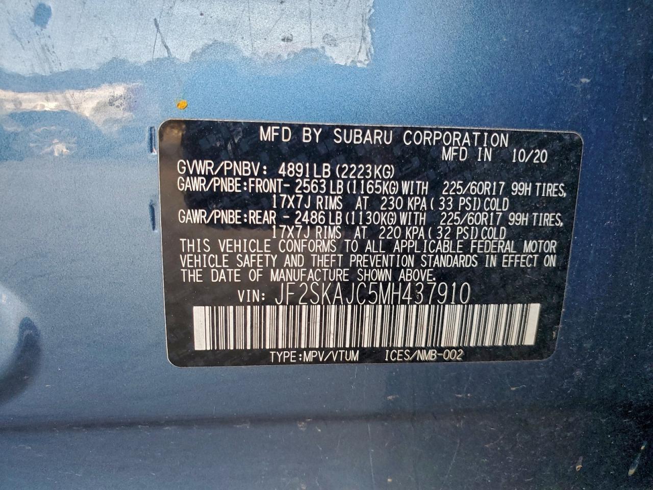 2021 SUBARU FORESTER