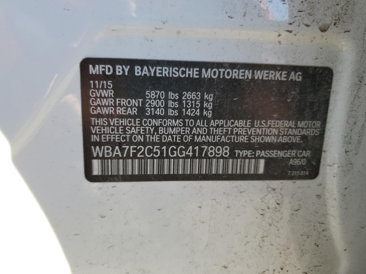 2016 BMW 7 series