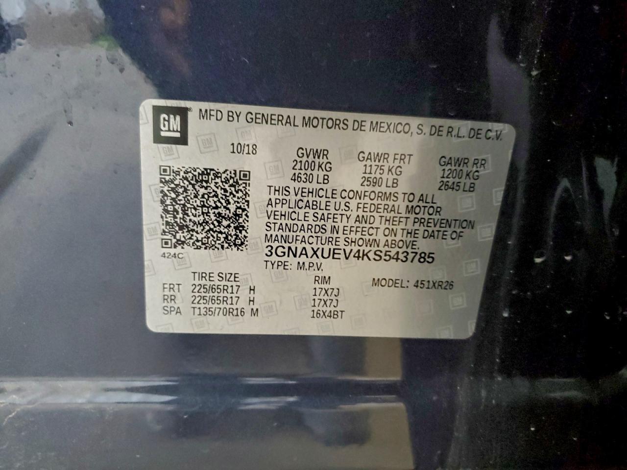 2019 CHEVROLET EQUINOX