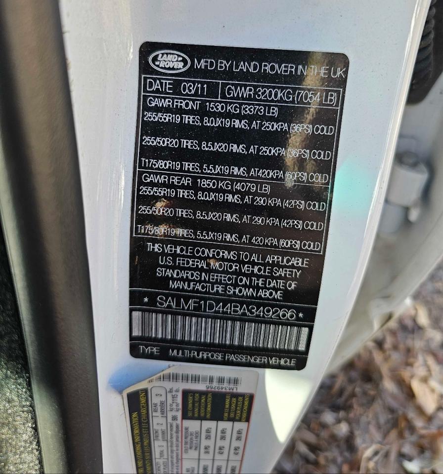 2011 LAND ROVER RANGE ROVER