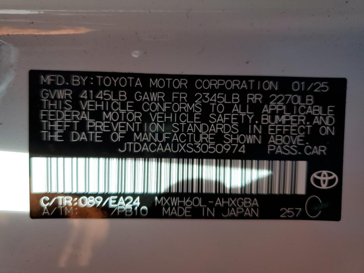 2025 TOYOTA PRIUS