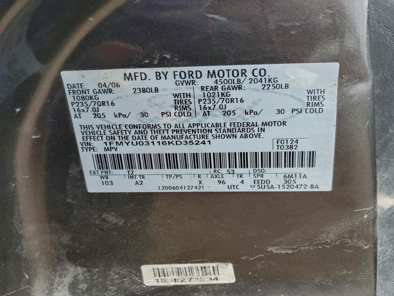 2006 FORD ESCAPE