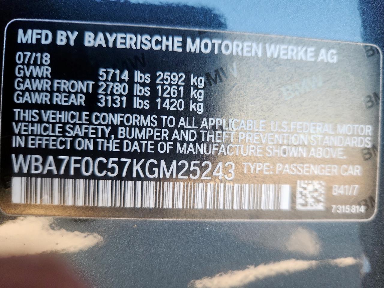 2019 BMW 7 series