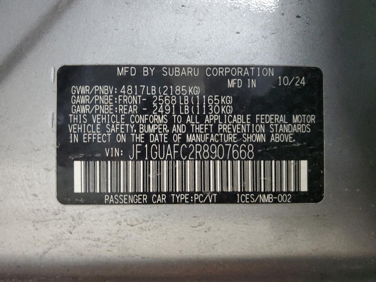 2024 SUBARU IMPREZA