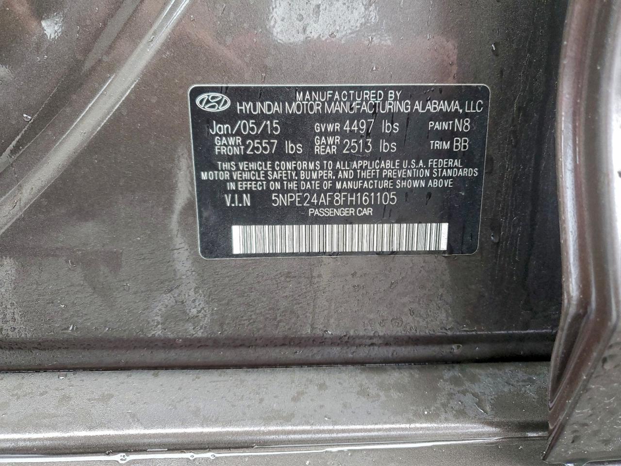 2015 HYUNDAI SONATA