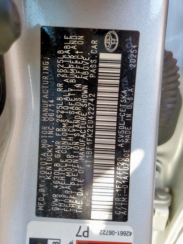 2014 TOYOTA CAMRY