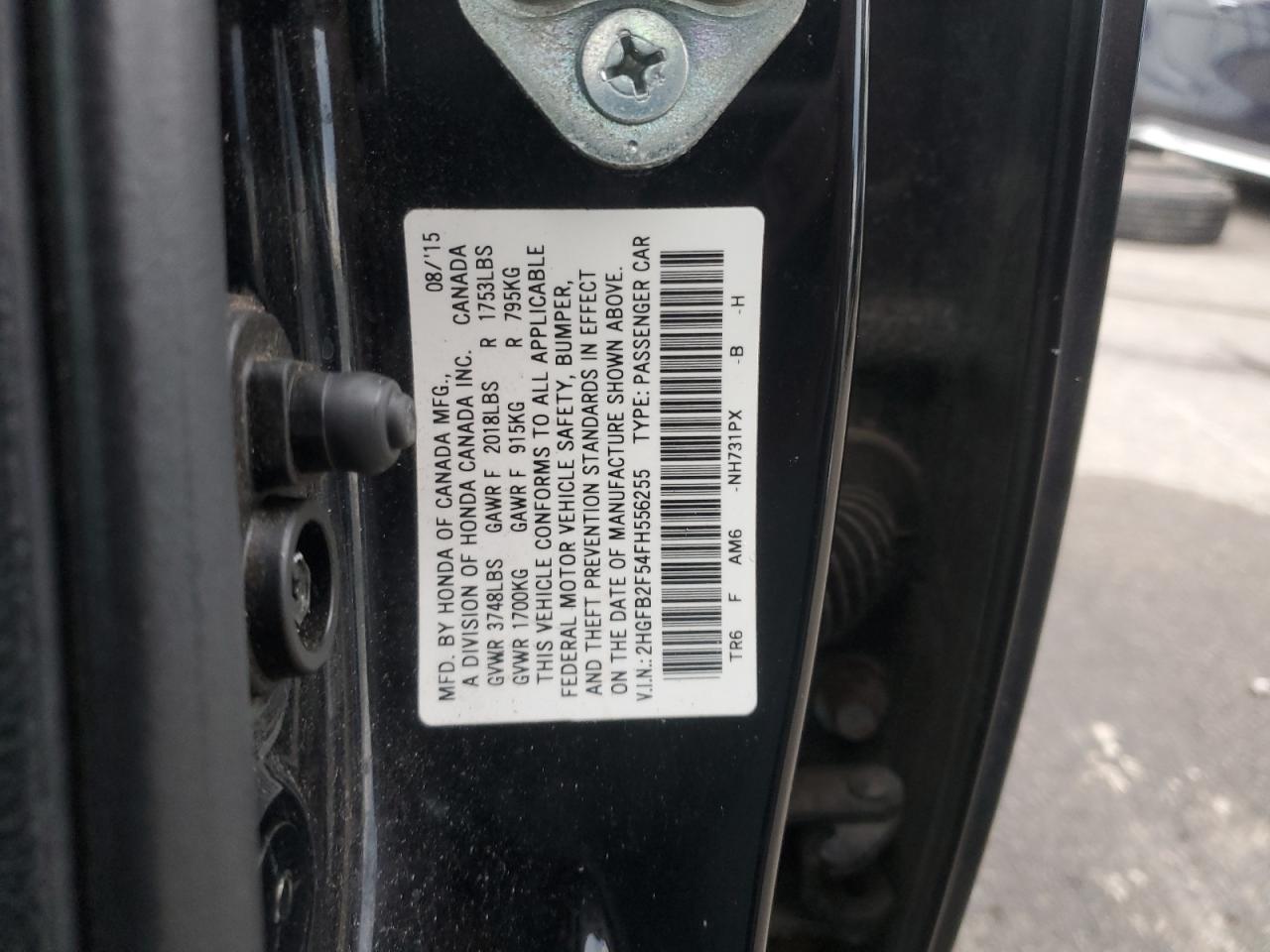2015 HONDA CIVIC
