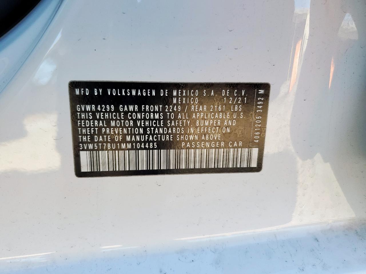 2021 VOLKSWAGEN JETTA