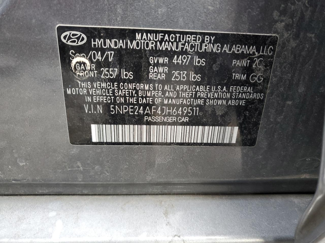 2018 HYUNDAI SONATA