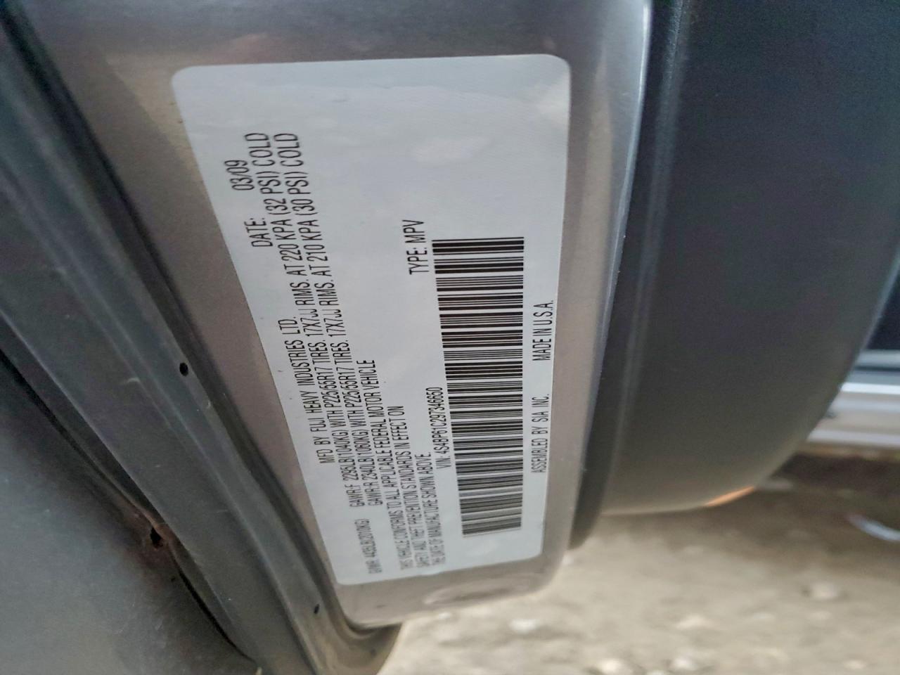 2009 SUBARU Outback