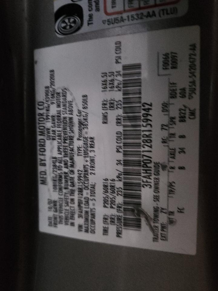2008 FORD FUSION
