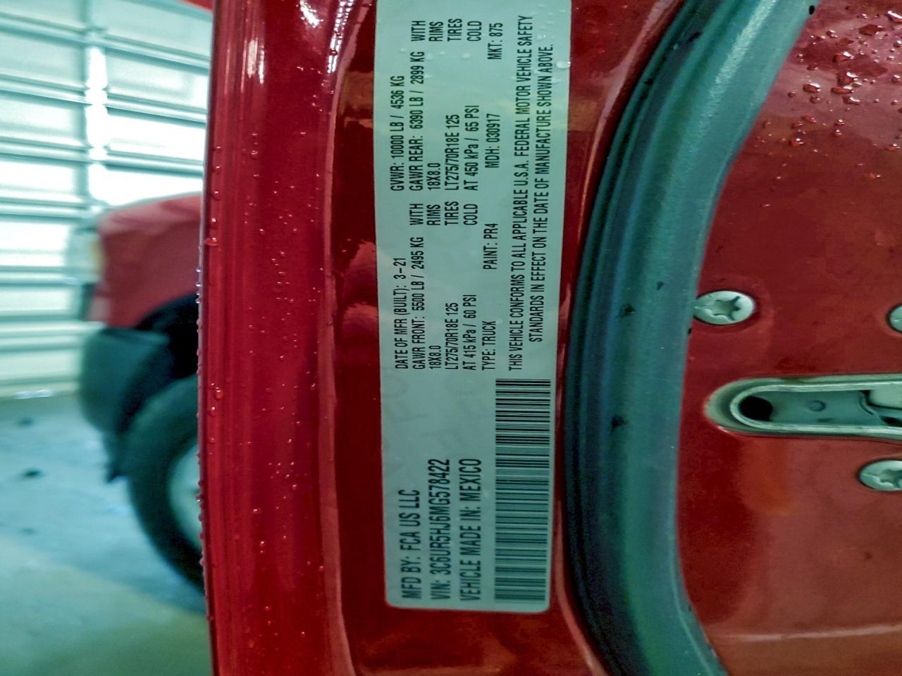 2021 RAM 2500