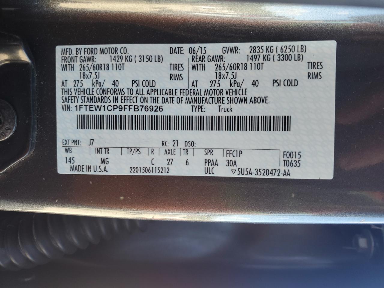 2015 FORD F-150