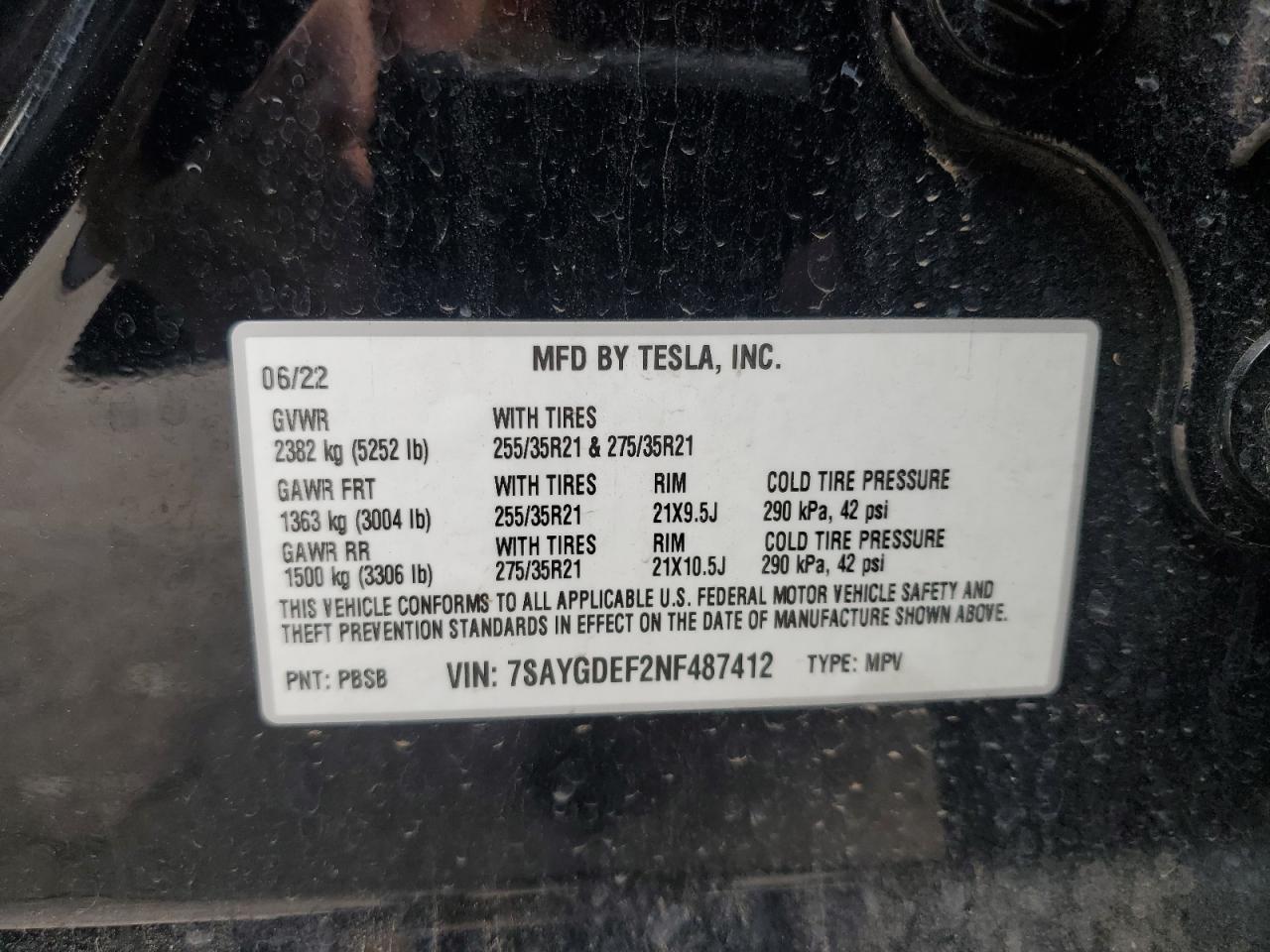 2022 TESLA MODEL Y