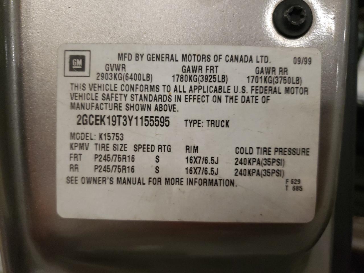 2000 CHEVROLET Silverado