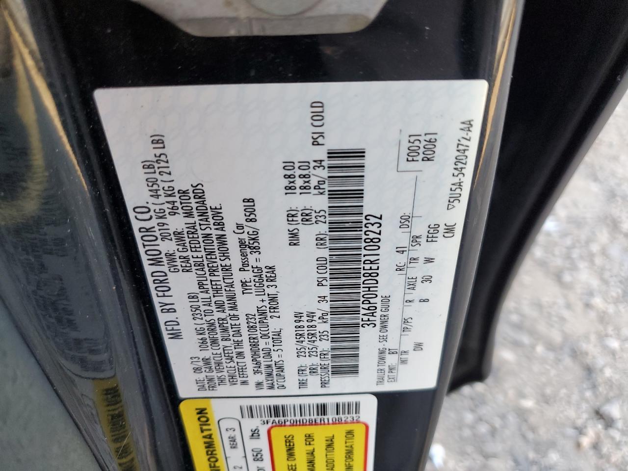 2014 FORD FUSION
