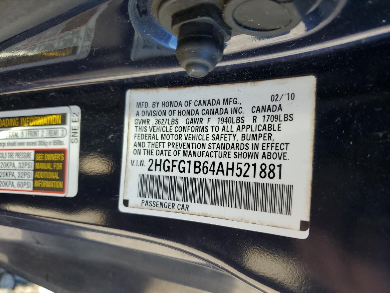 2010 HONDA CIVIC