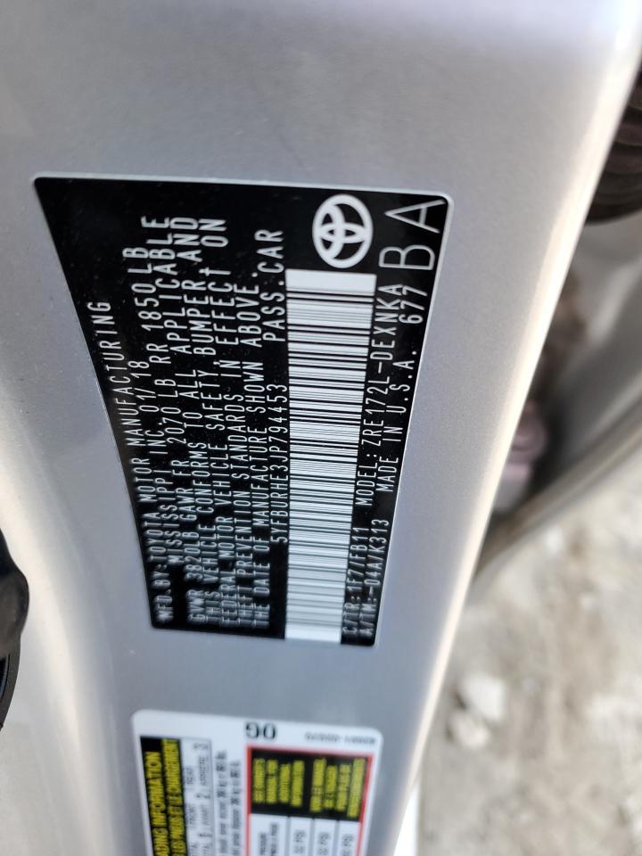 2018 TOYOTA COROLLA