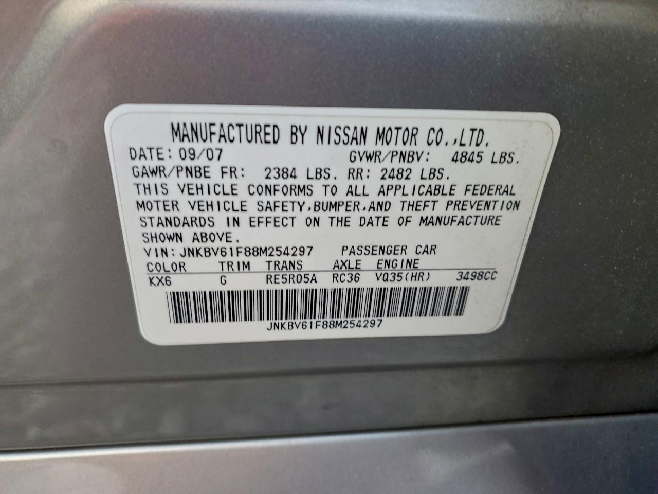 2008 INFINITI G35