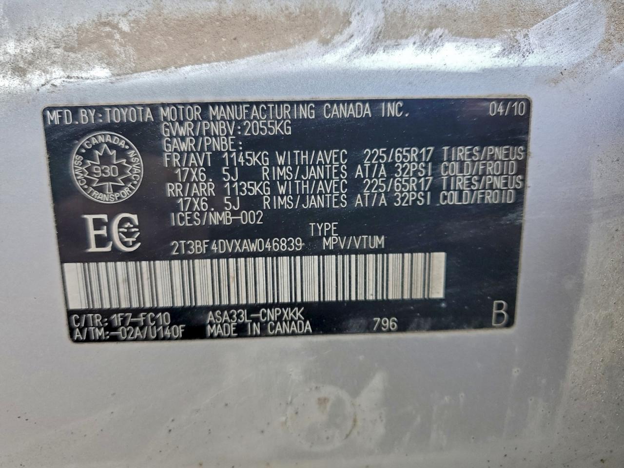 2010 TOYOTA RAV4