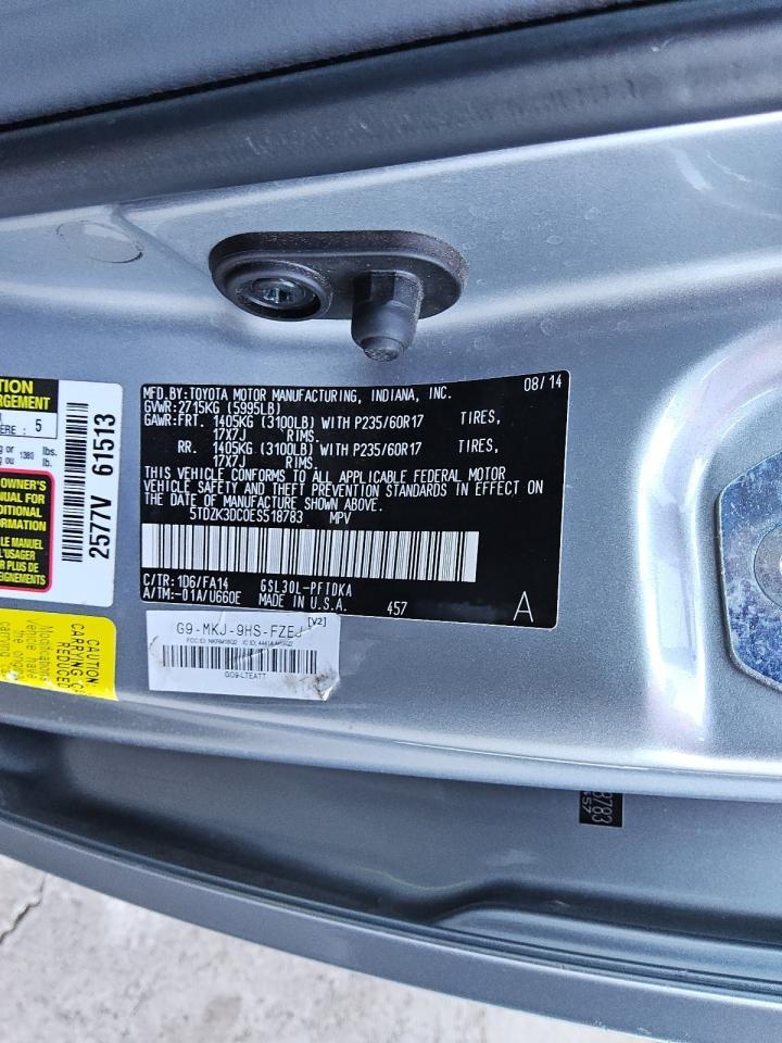 2014 TOYOTA SIENNA