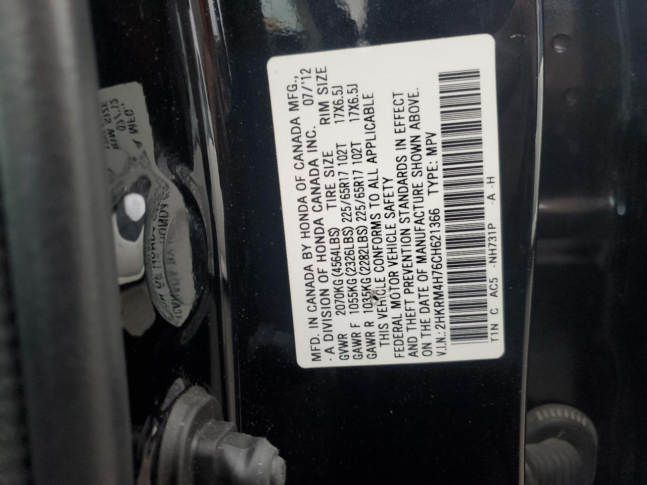 2012 HONDA CR-V