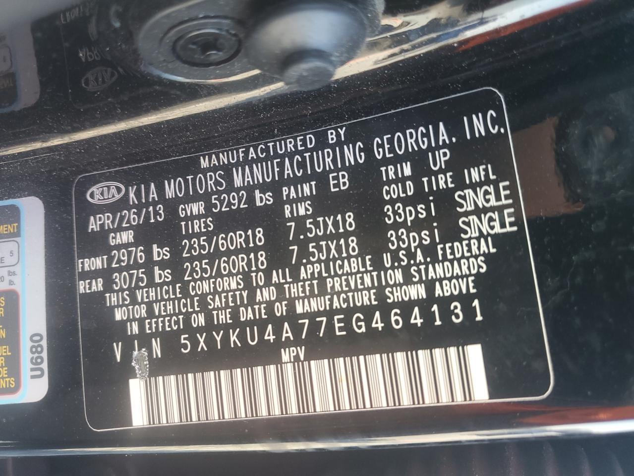 2014 KIA SORENTO