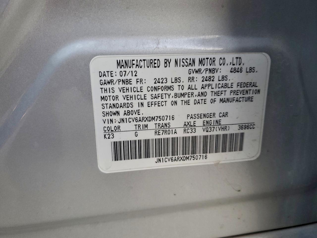 2013 INFINITI G37