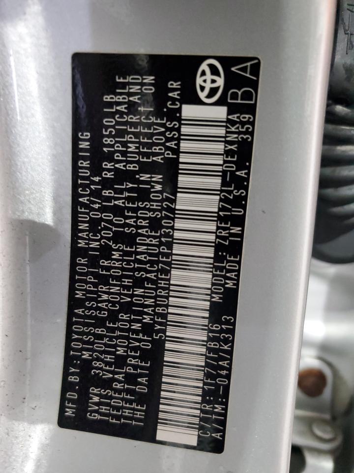 2014 TOYOTA COROLLA