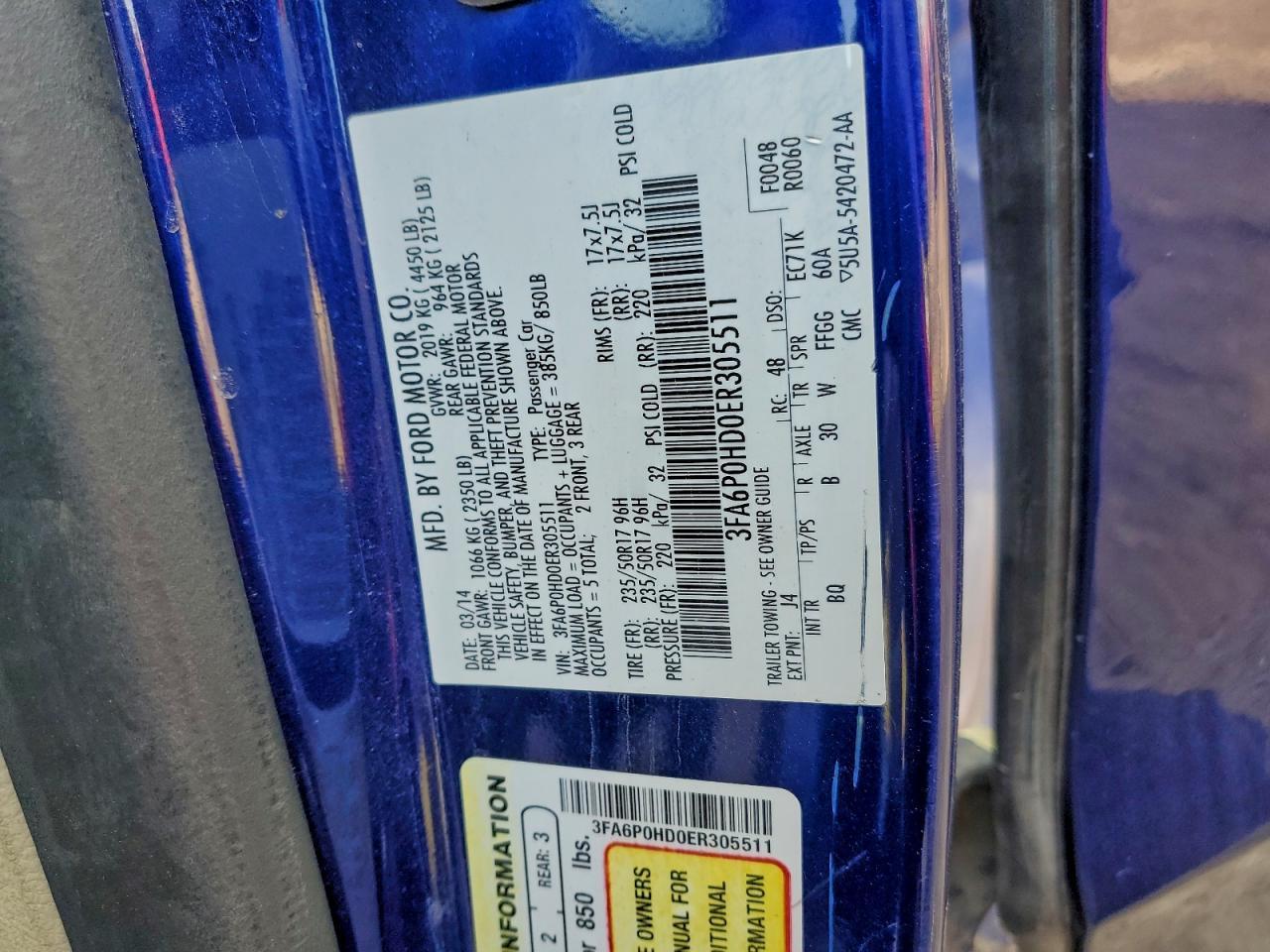 2014 FORD FUSION
